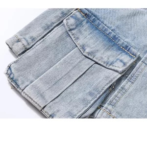 Y2K Summer Vintage Denim Cargo Skirt - American Retro Cyber Punk Harajuku Fashion Streetwear Grunge Tide Jean