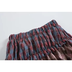 Y2K Summer Vintage Patchwork Midi Skirt - French Boho Style Aesthetic