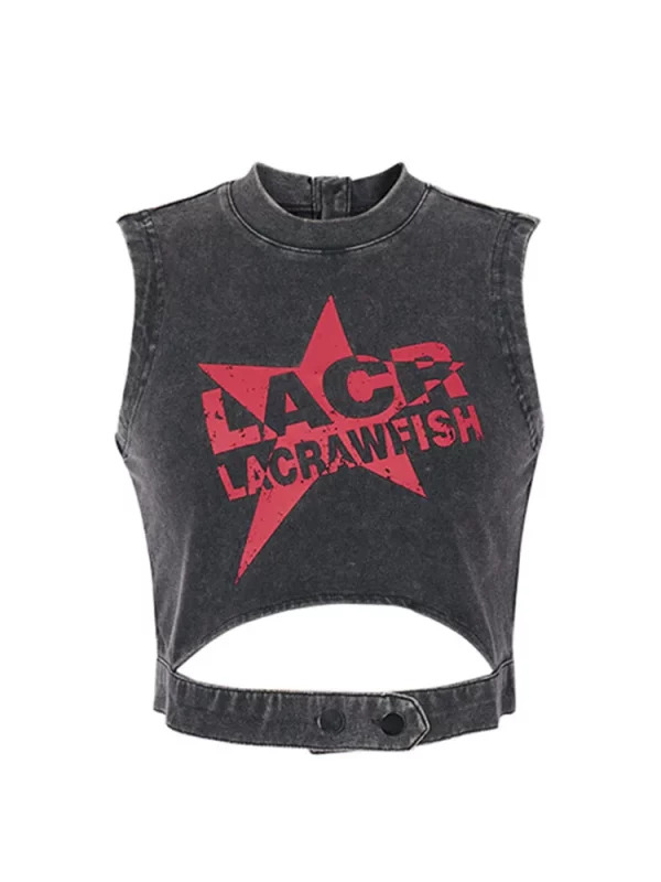 Y2K Summer Women's Crop Top: Harajuku Tank with Grunge Cyber Baddie Style - Graphic Streetwear