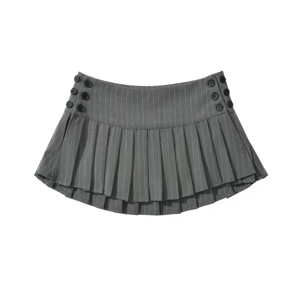 Y2K Summer Women's Japanese Fashion Dark Academia Mini JK Plaid Pleated Skirt - Cutecore Gyaru