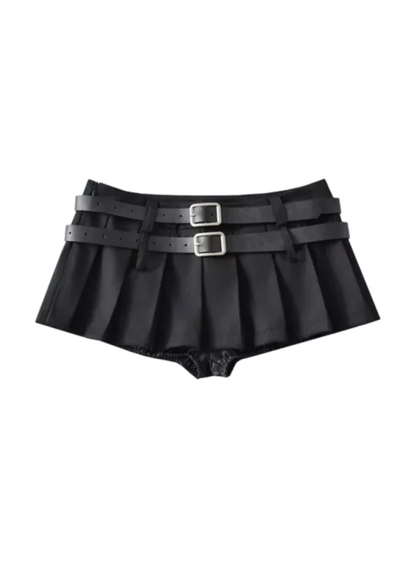 Y2K Summer Women's Preppy Style Mini Pleated Skirt Shorts Set - Grunge Goth Harajuku Fashion with