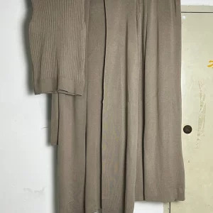 Y2K Three-Piece Cardigan Set: Striped Pullover Top, Wide Leg Pants, and Long Sleeve Sweater