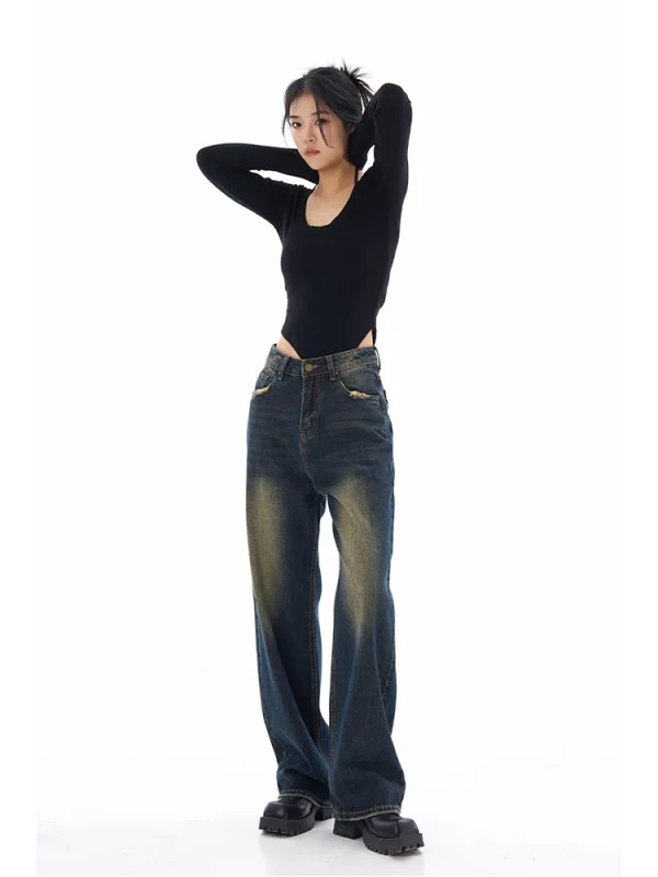 Y2K Vintage Aesthetic Baggy Jeans - Grunge Denim Pants