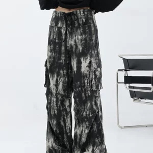 Y2K Vintage Corduroy Pants - Tie Dye Cyber Joggers with a Grunge Harajuku Twist