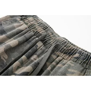 Y2K Vintage Denim Cargo Pants - American Streetwear Grunge Camouflage Jeans