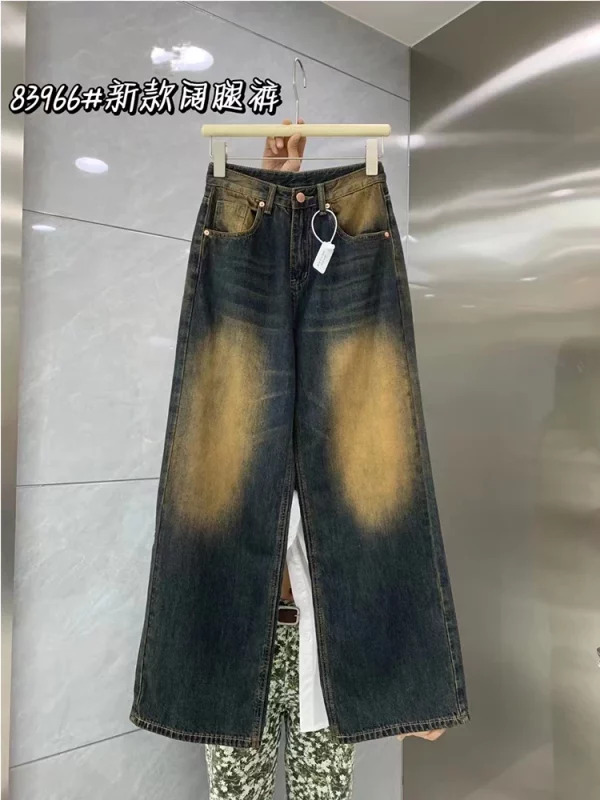 Y2K Vintage Denim Pants: Grunge Baggy Jeans for Women - Japanese Streetwear Wide Leg Harajuku T