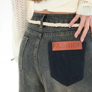 Y2K Vintage Denim Pants: Korean Baggy Jeans for Grunge Harajuku Streetwear