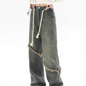 Y2K Vintage Denim Pants: Korean Baggy Jeans for Grunge Harajuku Streetwear