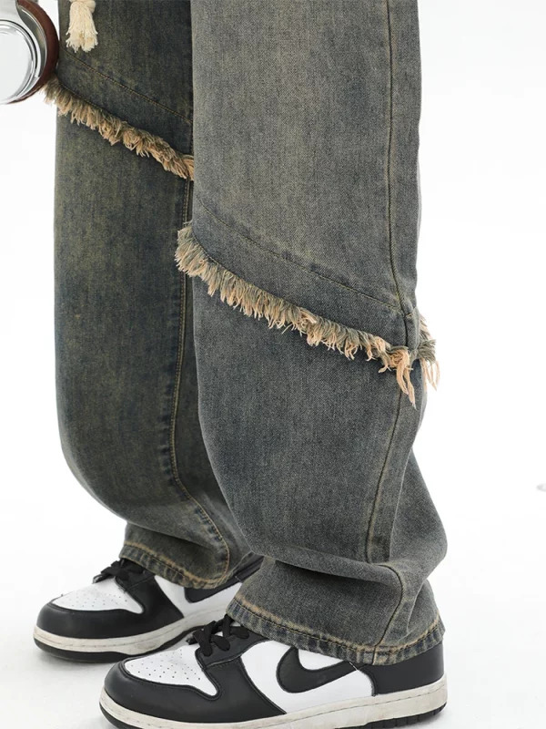 Y2K Vintage Denim Pants: Korean Baggy Jeans for Grunge Harajuku Streetwear