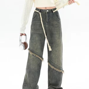 Y2K Vintage Denim Pants: Korean Baggy Jeans for Grunge Harajuku Streetwear