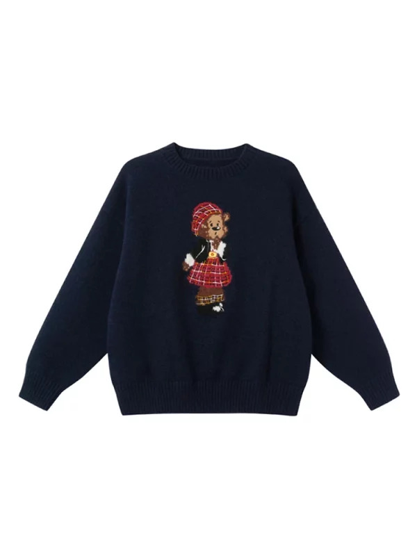 Y2K Vintage Embroidered O-Neck Sweater - Autumn/Winter Aesthetic Pullover