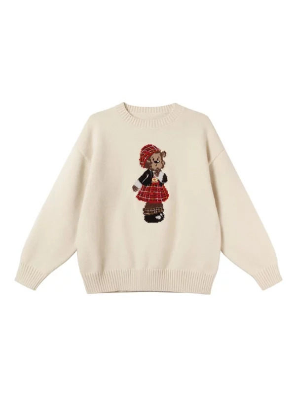 Y2K Vintage Embroidered O-Neck Sweater - Autumn/Winter Aesthetic Pullover