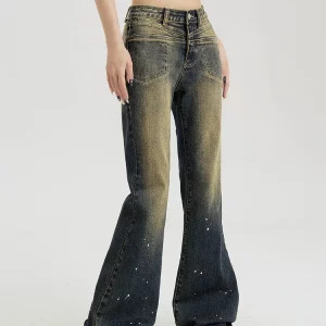 Y2K Vintage Flare Jeans: Low Rise Bell Bottom Denim Pants