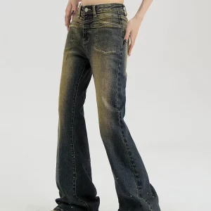 Y2K Vintage Flare Jeans: Low Rise Bell Bottom Denim Pants