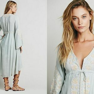 Y2K Vintage Floral Long Sleeve Tunic Dress - Casual Cotton Vestidos, 90s Grunge Spring Outfit