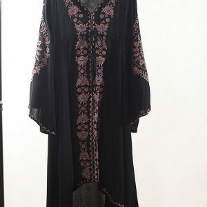 Y2K Vintage Floral Long Sleeve Tunic Dress - Casual Cotton Vestidos, 90s Grunge Spring Outfit