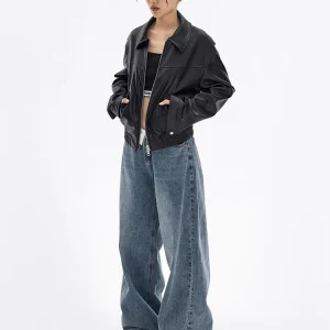 Y2K Vintage Japanese Denim Wide Leg Pants - Harajuku Streetwear Aesthetic