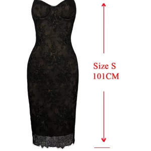 Y2k Vintage Lace Bodycon Dress - Sexy Knee-Length Party Outfit, 90s Grunge Fashion