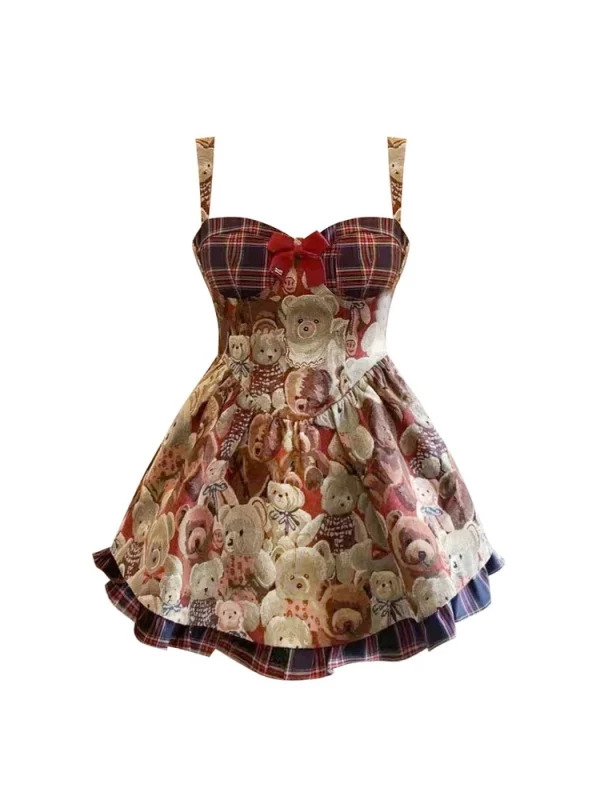 Y2K Vintage Party Mini Dress - French Style Halter Lolita Gown for Women