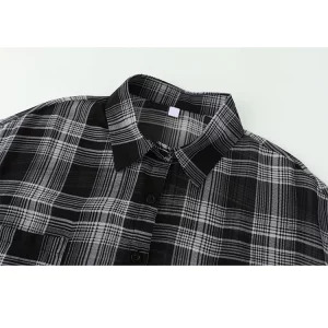 Y2K Vintage Plaid Shirt - Japanese Streetwear Aesthetic