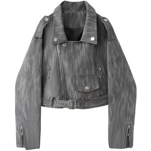 Y2K Vintage Racer Cropped Jacket - Autumn/Winter Women's Fashion Streetwear Outfit