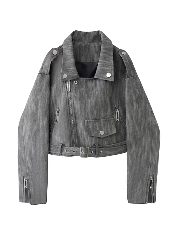 Y2K Vintage Racer Cropped Jacket - Autumn/Winter Women's Fashion Streetwear Outfit