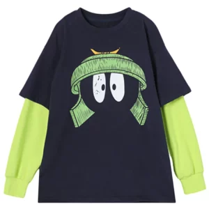 Y2K Vintage Streetwear Graphic Top - Long Sleeve Oversize T-Shirt with Patchwork Detail