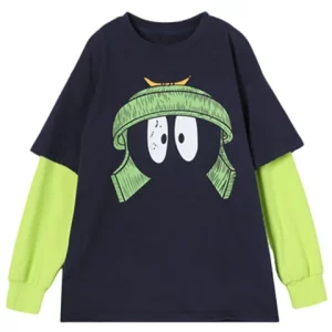 Y2K Vintage Streetwear Graphic Top - Long Sleeve Oversize T-Shirt with Patchwork Detail