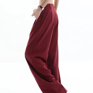 Y2K Vintage Striped Baggy Trousers - Korean Fashion Loose Casual Pants