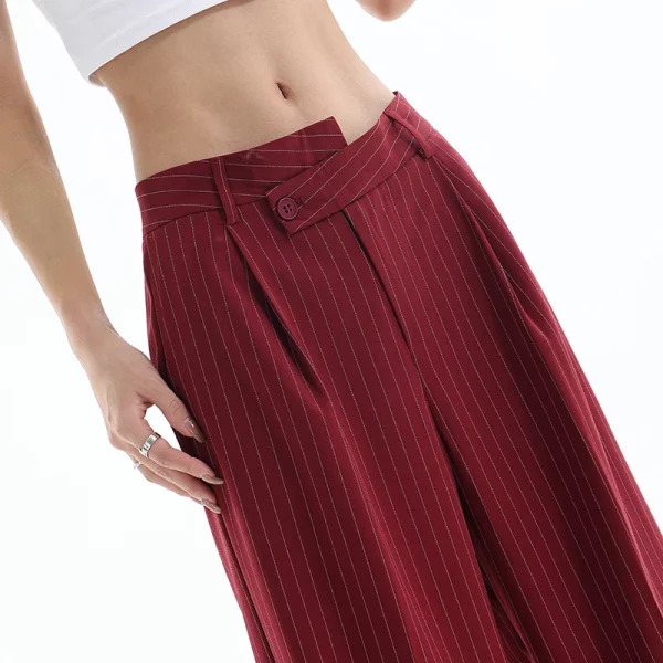 Y2K Vintage Striped Baggy Trousers - Korean Fashion Loose Casual Pants