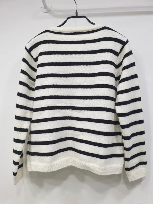 Y2K Vintage Striped Cardigan: Korean Fashion Single-breasted Sweater for Women