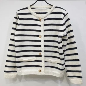 Y2K Vintage Striped Cardigan: Korean Fashion Single-breasted Sweater for Women