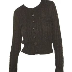 Y2K Vintage Style Cropped Cardigan - Autumn/Winter Women's Fashion