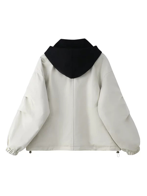 Y2K Vintage Style Hooded Bomber Jacket - Retro Streetwear Outfit