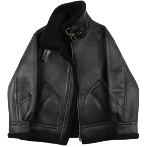 Y2K Vintage Zip-Up Oversize Lambs Wool Jacket - Korean Street Style