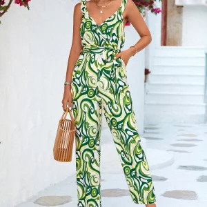 Y2K Women Jumpsuit Long Elegant Sleeveless Rompers Sexy Backless Bandage Summer Outfits Chic Streetwear 90s Fashion